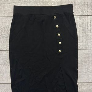 Ashley Blue midi black skirt